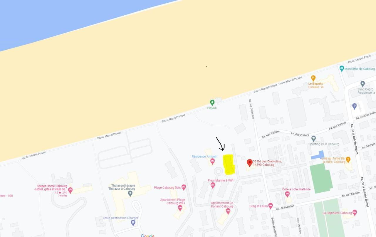 Cabourg T2 Front De Mer - Proche Thalasso Bagian luar foto